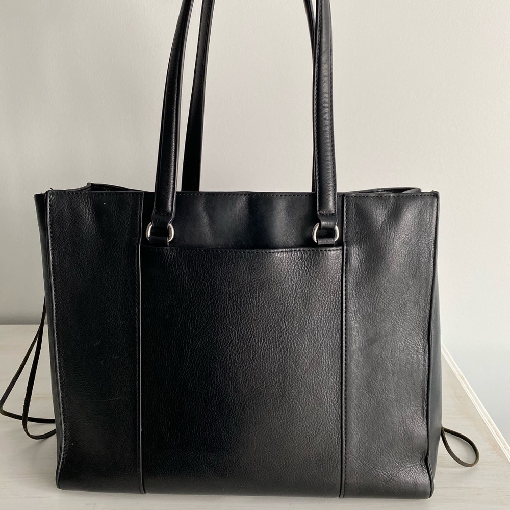 Rebecca Minkoff Large Black Leather Tote Purse Bag